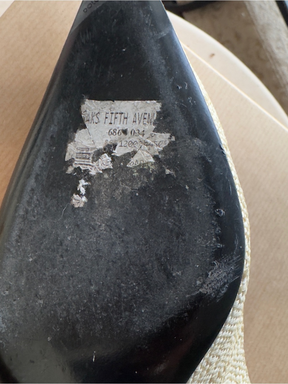 Dolce & Gabbana Textured Beige Heels with Gold Logo - Picture 4 of 7